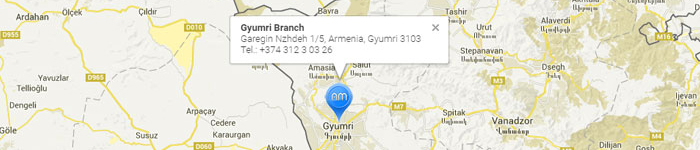 Map Gyumri Branch
